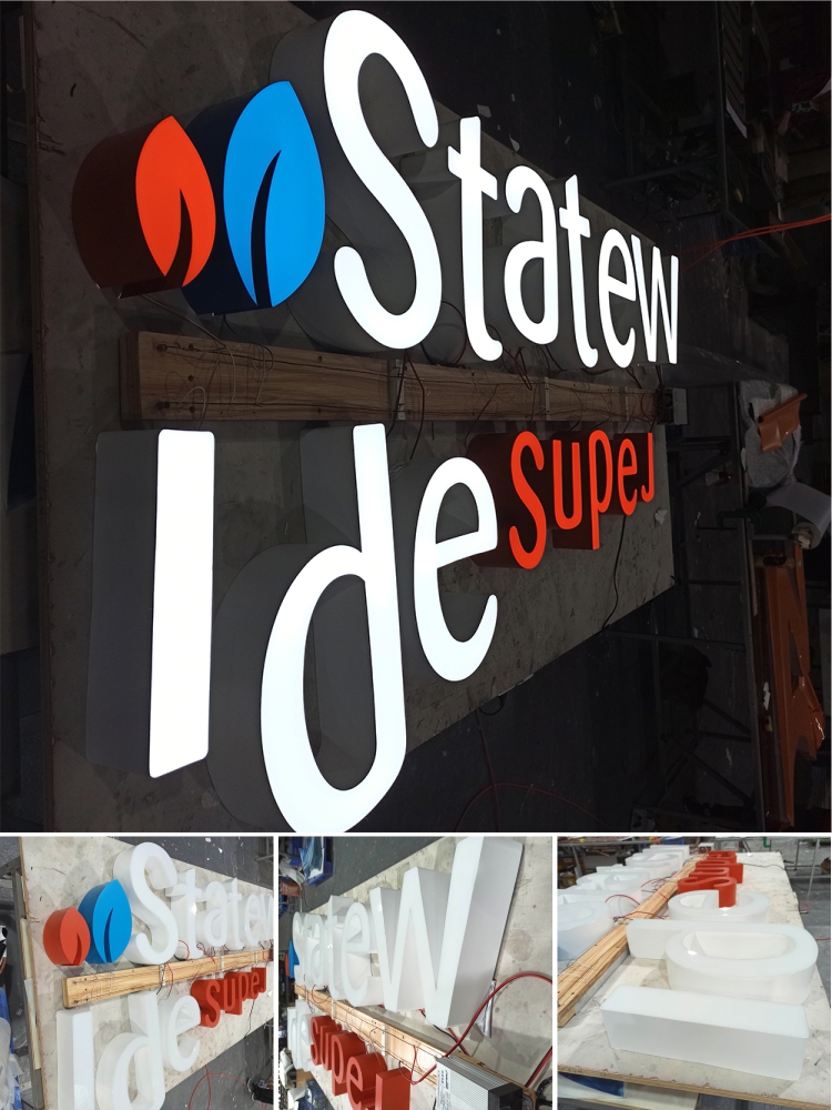 DINGYISIGN Factory 3D Illuminated Led Channel Letter Sign Frontlit Led Store Sign Outdoor With Logo