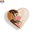 โลหะที่กำหนดเอง Heart Hard Enamel Pin