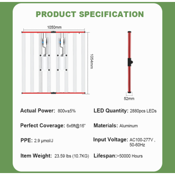 Agex wachsen Licht M800W hohe PPFD -Wachstumsleuchten