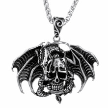 Skull Death Head Bat Wing Men's Pendant