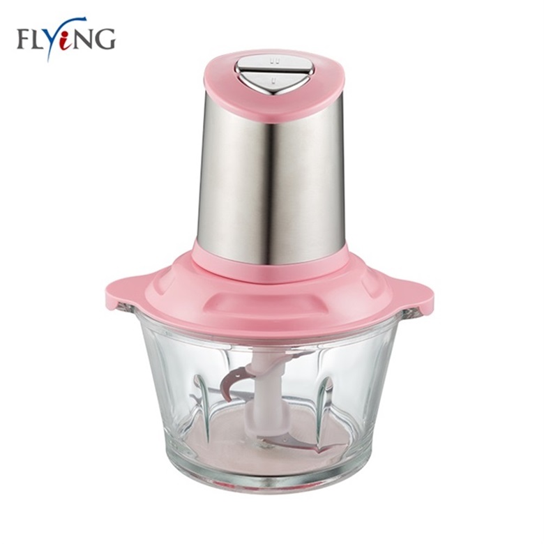 Custom Brand Pink Glass Bowl Food Chopper