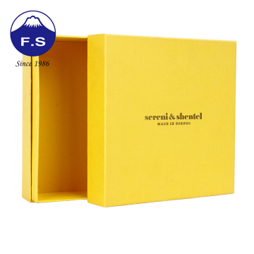 Customized Yellow Rigid Boxes with Lid Luxury