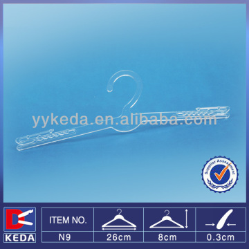 plastic clear ps material underwear hanger plastic lingerie hangers