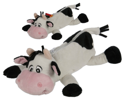 plush cow pencil case, plush animal pencil case toys