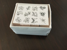 wooden animal stamp set ,non-toxic diy kids stamps,colorful sticker on top