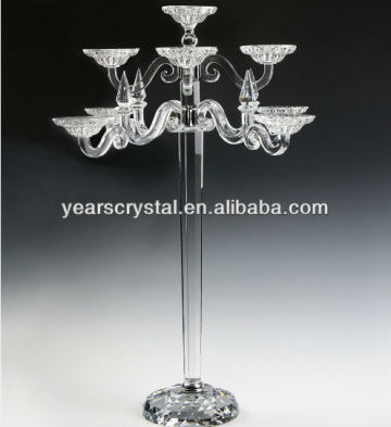 china manufacturer wholesale 9 heads crystal glass candelabras centerpieces (R-2283