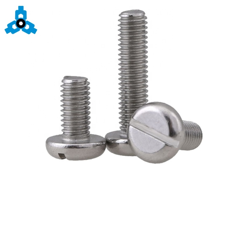 Round Head DIN85 Slotted Stainless Steel Pan Head Machine Screws