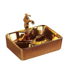 Lavabo barato de cerámica Golden Edge de encimera