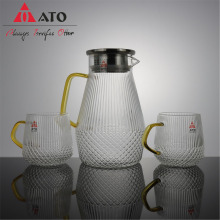 Glass Water Pitcher with Lid Heat-resistant Water Jug