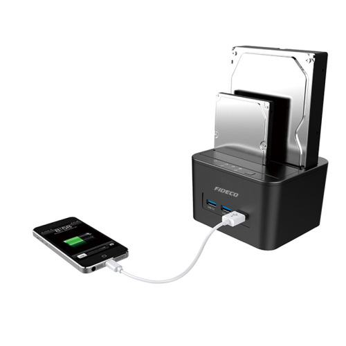 USB 3.0 to 2 Bay SATA Hard Drive HDD Dock Docking Station