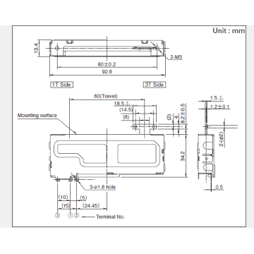 Rs60k series Sliding potentiometer