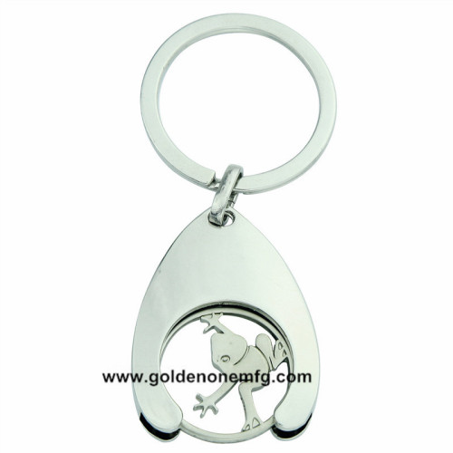 Promotion Custom Metal Frog Trolley Coin Keychain (CH01-3)