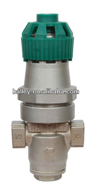 stainless steel bellows pressure reducing valve BSP/NPT threads