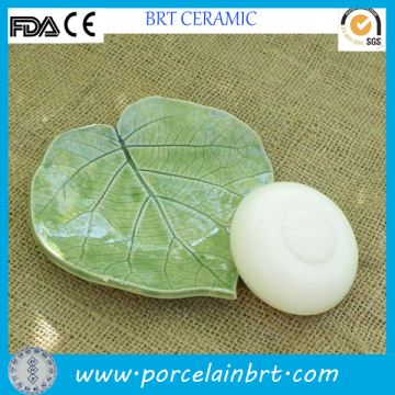Natural leaf ceramic handmade Soap Holder