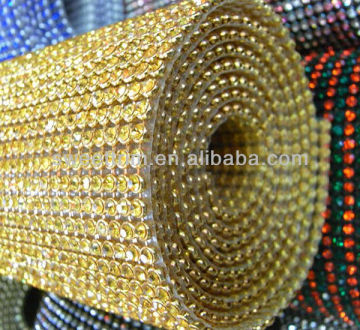 glitter Alunimu rhinestones mesh