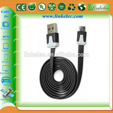 Braided flat ultra thin micro usb extension cable