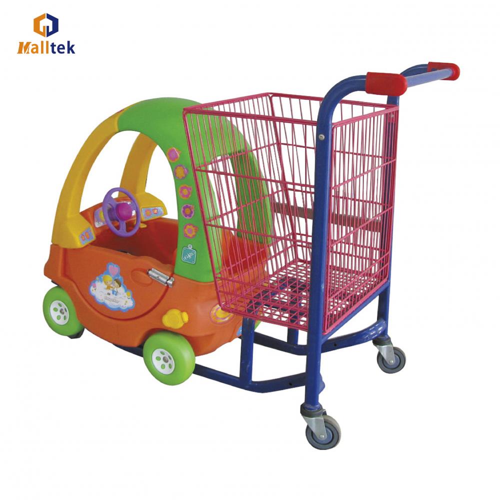 With Metal Basket Supermarket Kids Shopping Trolley