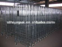 Galvanized Security wire rolling storage cage