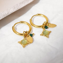 Natural Stone 18K Gold Earrings Stainless Steel Earrings