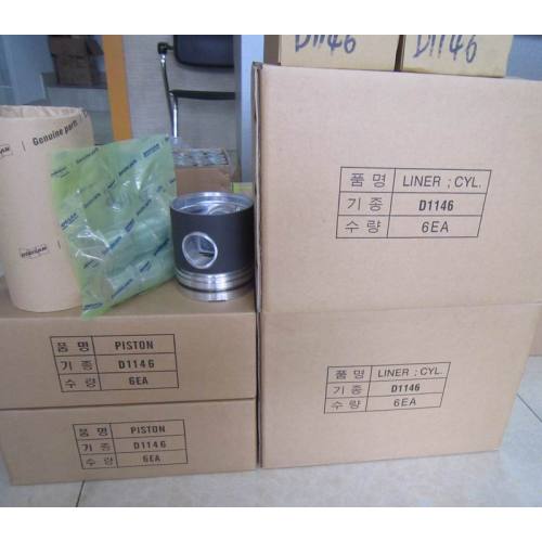 Suku cadang mesin Excavator D1146 Cylinder Liner Set