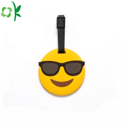 Etiqueta de equipaje Emoji PVC popular para viajes