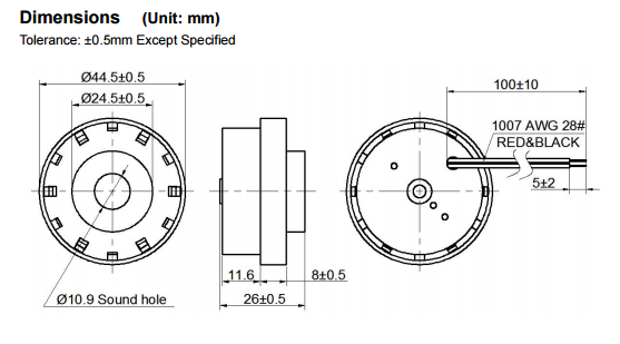 4510 piezo siren