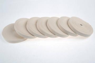 Woven edge 100% cotton tape Offwhite