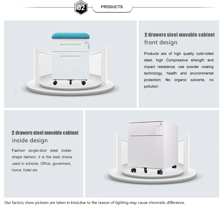 Steel Cabinet OEM Metal 2 Drawer Mobile File Cabinet