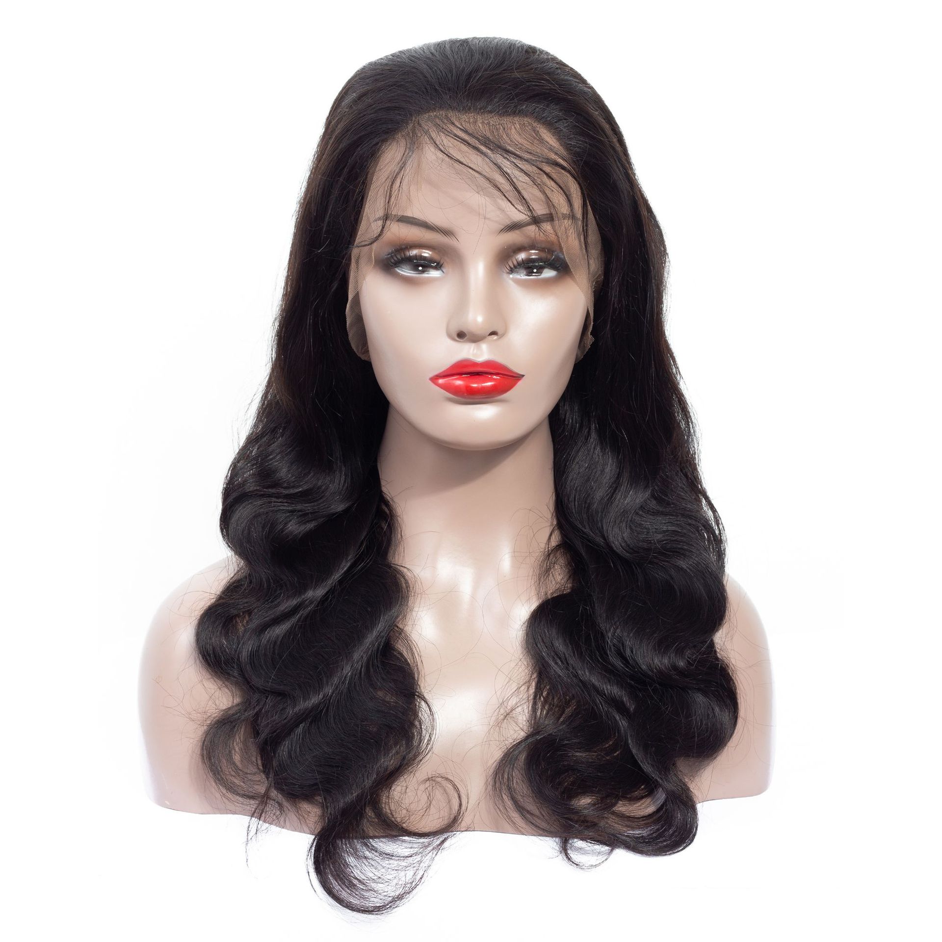 Eli Free Shipping Human Hair Wigs 100% remy Indian Human Hair Closure Wig Body wave 13X4 Lace Frontal Wig