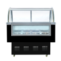 Gelato ijs display vriezer ijspolelkoelkoelkast