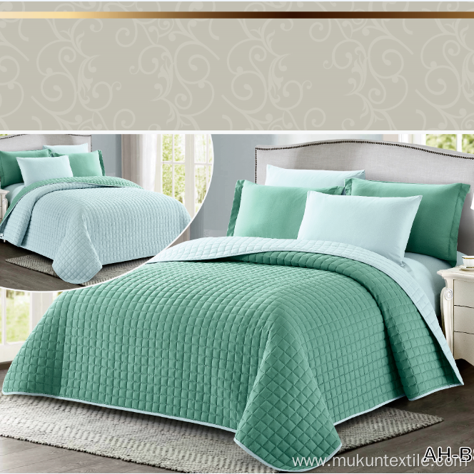 100% microfiber plush quilted coverlet Set bedspread sets