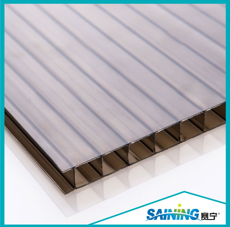 Sound Heat Insulation Garden Polycarbonate Transparent Roof Panel Hollow Sheet