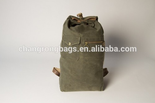 waxed canvas military backpack duffle bag