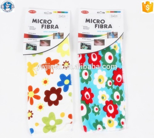 Microfiber Flower Printing Cloth wit best absorb water ability