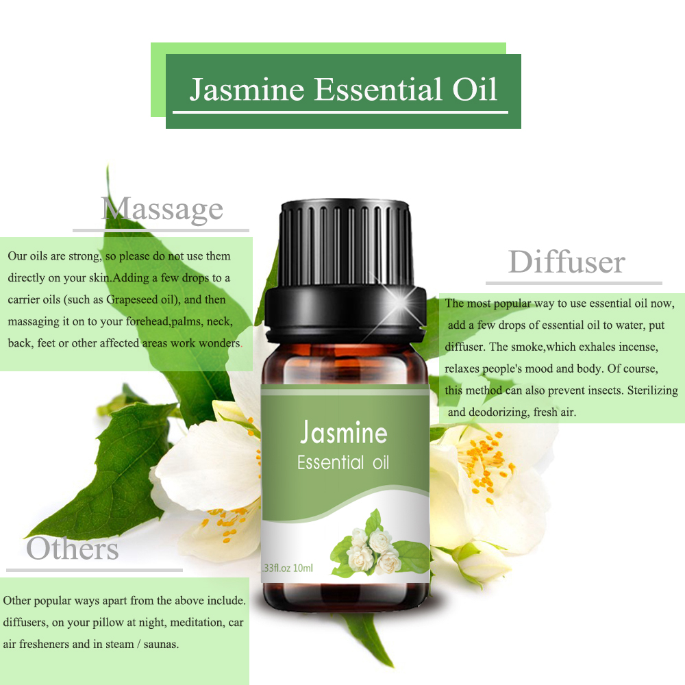 Label pribadi Jasmine Fragrance Massage Essential Oil 10ml