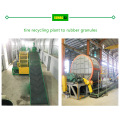 High output waste vehicle tire recycling line