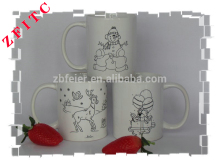 ceramic coating mug with drawing design