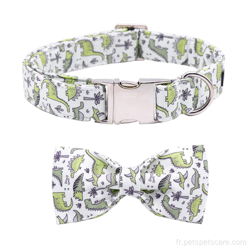 Collier de chien de luxe personnalisé avec nœud papillon personnalisé