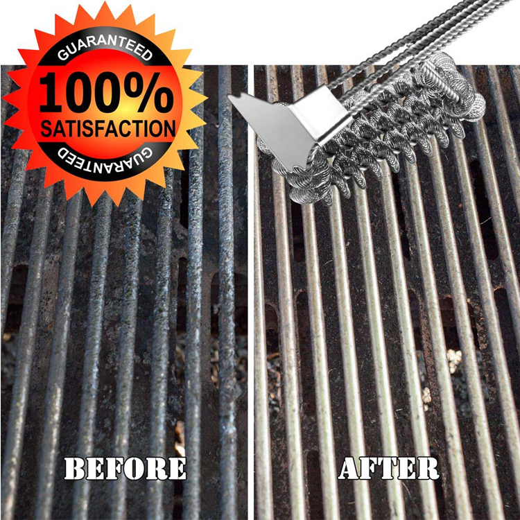 Good Quality BBQ Grill Cleaner Bristle Free barbecue grill brush and scraper for bbq tool set