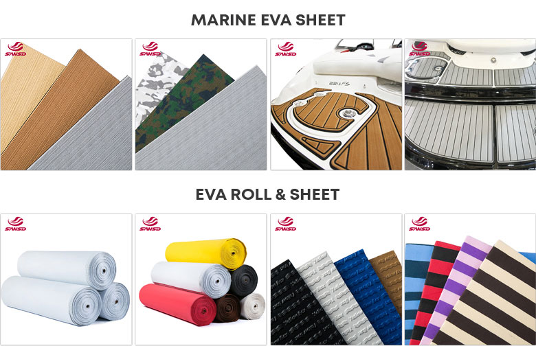 Wholesale soft and durable single hole embossed marine decking anti dew eva marine decking for boats