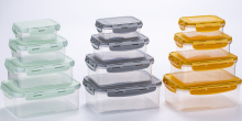 4pk plastic food container with sealed lid