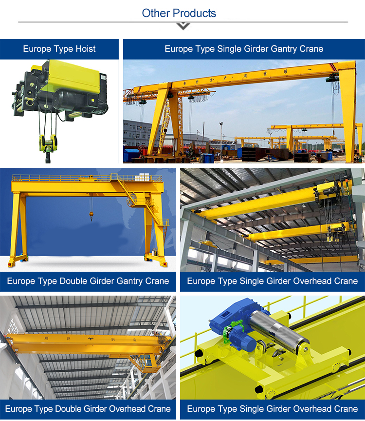 European type electric hoist for overhead crane