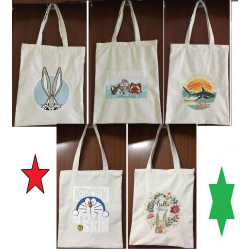 cotton girl shopping bags