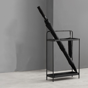 Black minimalist umbrella storage rack