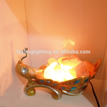 New products modern peacock salt table lamp resin light factory on sale