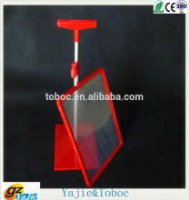 pop acrylic/plastic clip strip display/ plastic hanging display clip for price