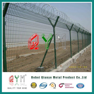 Airport Fence with Razo Wire on Top