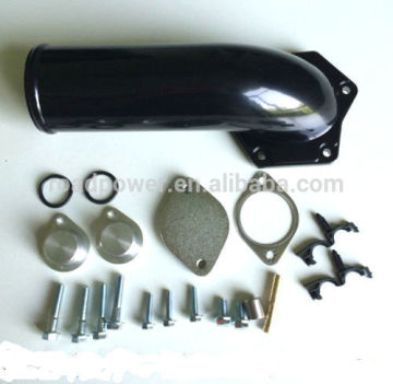 Powerstroke EGR Delete kit 08-10 6.4L delete pipe elbow aluminium black coated