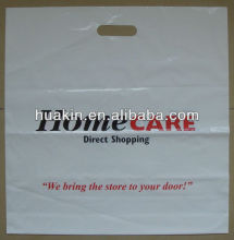poly die cut shopping bags with patch