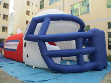 2015 new fashioned Inflatable helmet tunnel /inflatable mascot tunnels